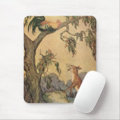 ヴィンテージイソップ寓話、キツネ、オンドゥー マウスパッド (マウス)