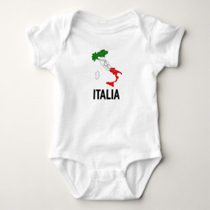 ヴィンテージイタイタリアンリア国旗イタリアTシャツ ベビーボディスーツ
