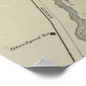 ヴィンテージイタカNYの地図(1866) ポスター (角)