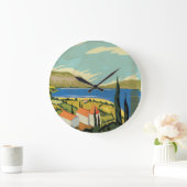 ヴィンテージイタリアのポスター ラージ壁時計 (ホーム)