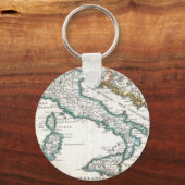 ヴィンテージイタリアの地図（1706年） キーホルダー (正面)