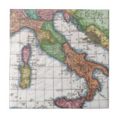 ヴィンテージイタリアの地図(1780年) タイル (正面)
