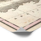 ヴィンテージイタリアの地図(1827年) ポスター (角)