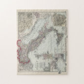 ヴィンテージイタリアの地図（1878年） ジグソーパズル (縦)