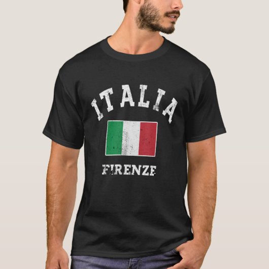 ヴィンテージイタリアイタリアンフィレンツェ土産フローレンスI Tシャツ (正面)