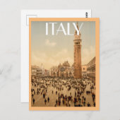 ヴィンテージイタリアコンサートサンマルクスプレイスヴェニス ポストカード (正面/裏面)