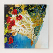 ヴィンテージイタリアトラベルイラストレーションアート ジグソーパズル (横)