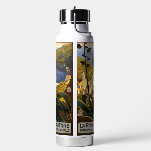 ヴィンテージイタリアトラベルカスタムモノグラム ウォーターボトル (左面)