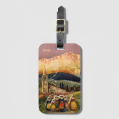 ヴィンテージイタリアトラベルカスタムモノグラム ラゲッジタグ (正面縦)