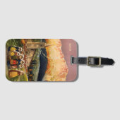 ヴィンテージイタリアトラベルカスタムモノグラム ラゲッジタグ (正面横)