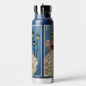 ヴィンテージイタリアトラベル名前をカスタムする ウォーターボトル (左面)