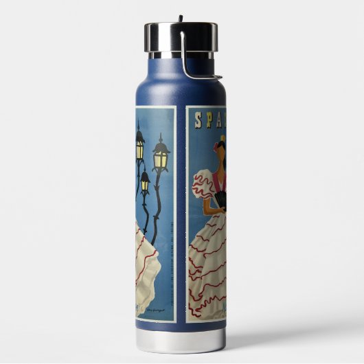 ヴィンテージイタリアトラベル名前をカスタムする ウォーターボトル (左面)