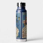 ヴィンテージイタリアトラベル名前をカスタムする ウォーターボトル (右面)