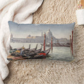 ヴィンテージイタリアポストカードヴェニスグランドカナル ランバークッション (ブランケット)