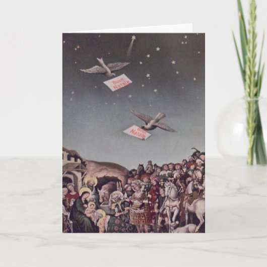 ヴィンテージイタリアンのクリスマスカード シーズンカード (正面)