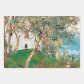 ヴィンテージイタリアンの女性の素朴切り離 ラッピングペーパーシート (正面3)