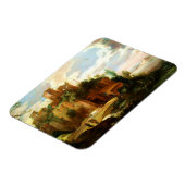 ヴィンテージイタリアンの風景（廃墟あり） マグネット (左側)