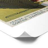 ヴィンテージイタリアンアルプスコルティナ ポスター (角)