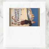 ヴィンテージイタリアンアルプスItalyスタンプ 長方形シール (バッグ)