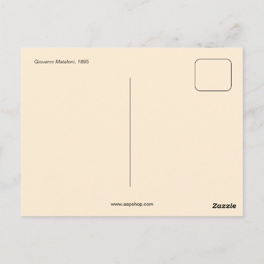 ヴィンテージイタリアンアールヌーボーガス照明ad ポストカード (裏面)