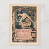 ヴィンテージイタリアンアールヌーボーガス照明ad ポストカード (正面)