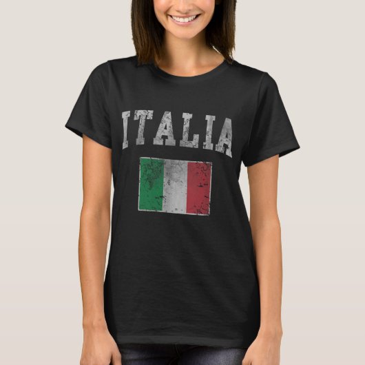 ヴィンテージイタリアンイタリア国旗イタリア Tシャツ (正面)