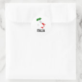 ヴィンテージイタリアンイタリア国旗イタリアItaliano Tシャツ ラウンドシール (バッグ)