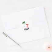 ヴィンテージイタリアンイタリア国旗イタリアItaliano Tシャツ ラウンドシール (封筒)