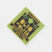 ヴィンテージイタリアンオリーブ油エプロン スタンダードランチョンナプキン (角)