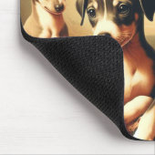 ヴィンテージイタリアンキュイ絵を描グレイハウンド マウスパッド (コーナー)