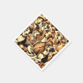 ヴィンテージイタリアングレイハウンドイラストレーション スタンダードカクテルナプキン (角)