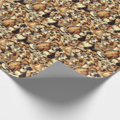 ヴィンテージイタリアングレイハウンドイラストレーション ラッピングペーパー (角)