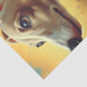 ヴィンテージイタリアングレイハウンド絵を描ドッグ 薄葉紙 (詳細)