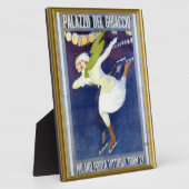 ヴィンテージイタリアンスケートで滑るポスター フォトプラーク (側面)