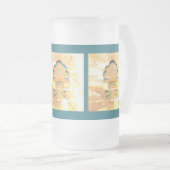 ヴィンテージイタリアンスタイル フロストグラスビールジョッキ (正面右)