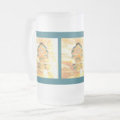 ヴィンテージイタリアンスタイル フロストグラスビールジョッキ (正面左)