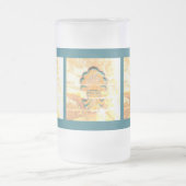 ヴィンテージイタリアンスタイル フロストグラスビールジョッキ (中央)