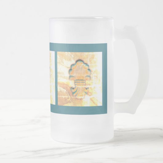 ヴィンテージイタリアンスタイル フロストグラスビールジョッキ (右)
