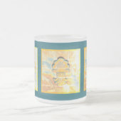 ヴィンテージイタリアンスタイル フロストグラスマグカップ (中央)