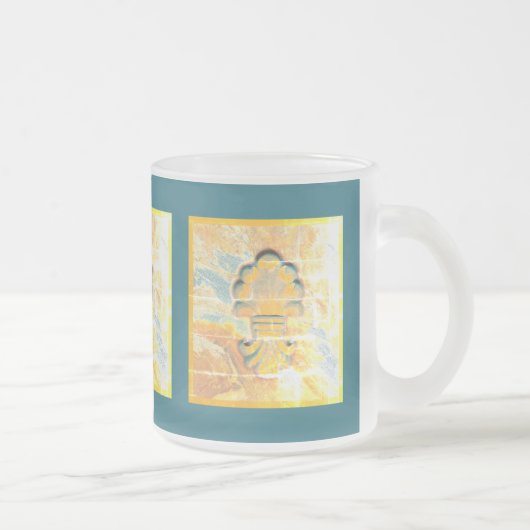 ヴィンテージイタリアンスタイル フロストグラスマグカップ (右)