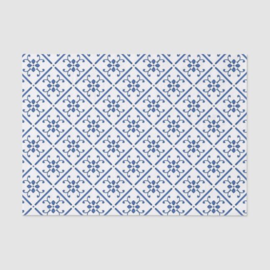 ヴィンテージイタリアンタイル模様 薄葉紙 (正面)