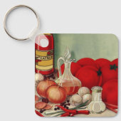 ヴィンテージイタリアントマトオニオンピーパーズキャサップ キーホルダー (正面)