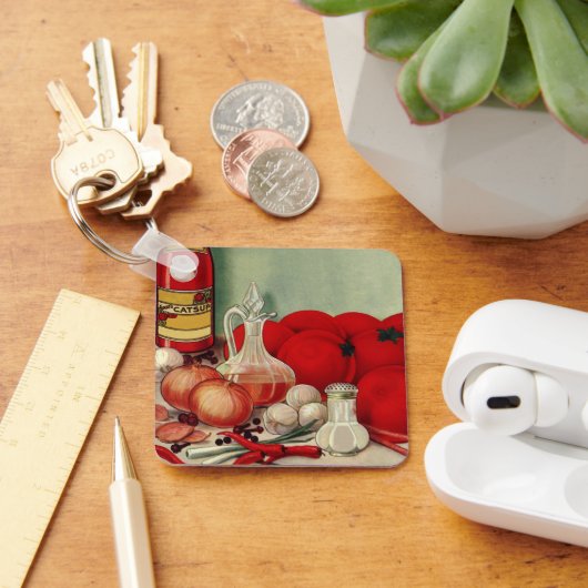 ヴィンテージイタリアントマトオニオンピーパーズキャサップ キーホルダー (デスク)