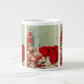 ヴィンテージイタリアントマトオニオンピーパーズキャサップ ジャンボコーヒーマグカップ (正面)