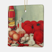 ヴィンテージイタリアントマトオニオンピーパーズキャサップ セラミックオーナメント (左)