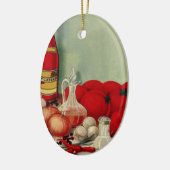 ヴィンテージイタリアントマトオニオンピーパーズキャサップ セラミックオーナメント (左)