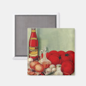 ヴィンテージイタリアントマトオニオンピーパーズキャサップ マグネット (正面/裏面)