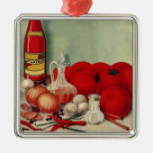 ヴィンテージイタリアントマトオニオンピーパーズキャサップ メタルオーナメント (正面)