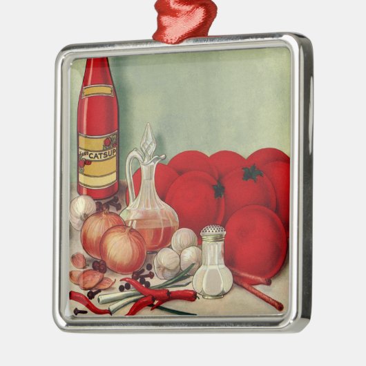ヴィンテージイタリアントマトオニオンピーパーズキャサップ メタルオーナメント (左)