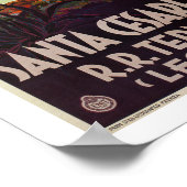 ヴィンテージイタリアントラベルサンタチェザーエリアテルメレチェ ポスター (角)